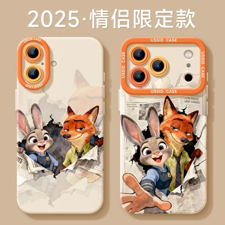 疯狂动物城尼克朱迪适用iphone17Promax苹果15手机壳14情侣13防摔