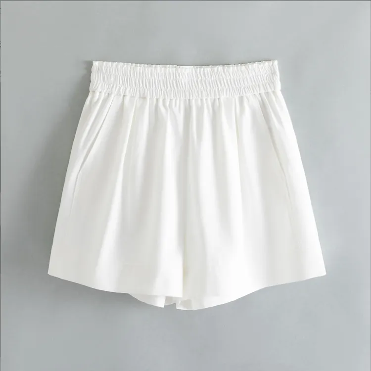 【LIANG哥女装】2025欧版莱赛尔天丝轻薄高腰拼接蕾丝短裤2367-1A