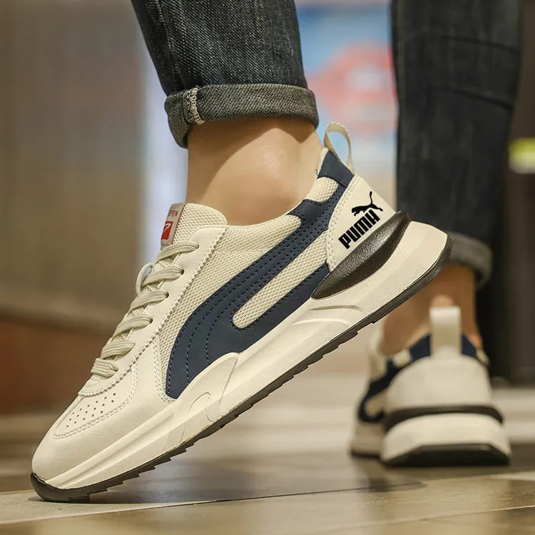 官网正品彪男鞋马阿甘鞋男2025夏季透气新款男士百搭休闲板鞋