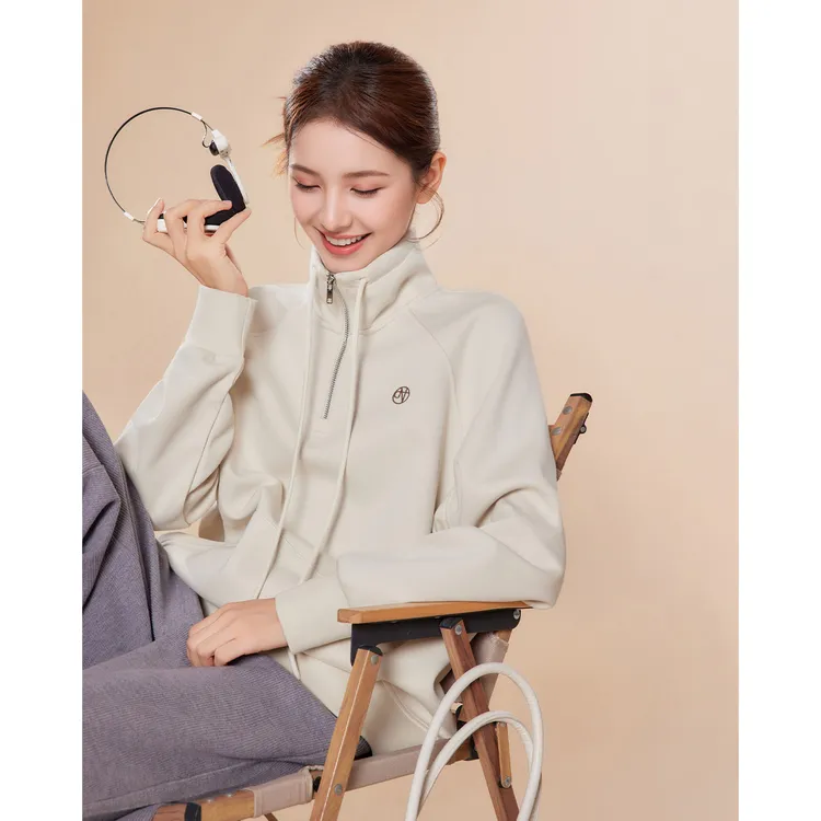 IEF/爱依服2025秋季新款韩版简约休闲运动风时尚宽松百搭卫衣上衣