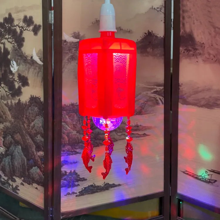 春节灯笼灯E27螺口带投影灯年年有余6214A