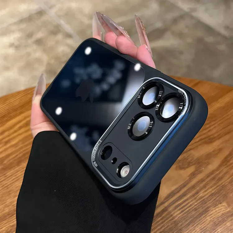 AI按键全包适用于苹果17promax手机壳透黑防摔网红男女保护套个性