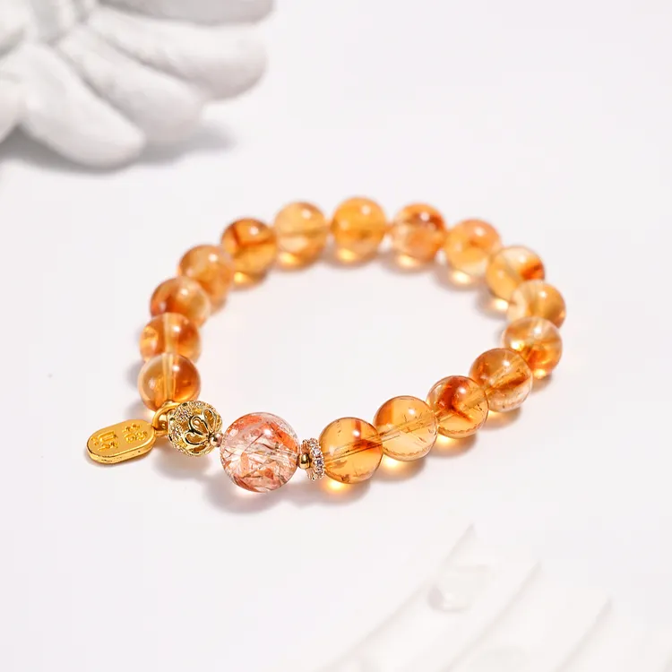 【满金】黄塔晶+黑金超七原创设计天然水晶