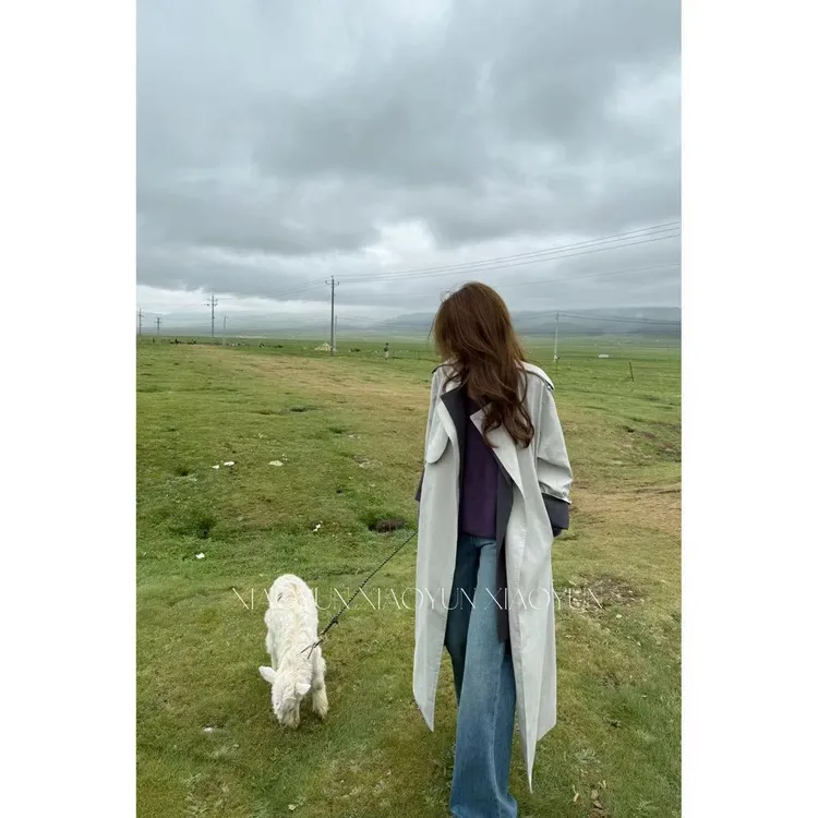 【韩友不同】小允姐姐2025新款时尚气质高级气质收腰风衣