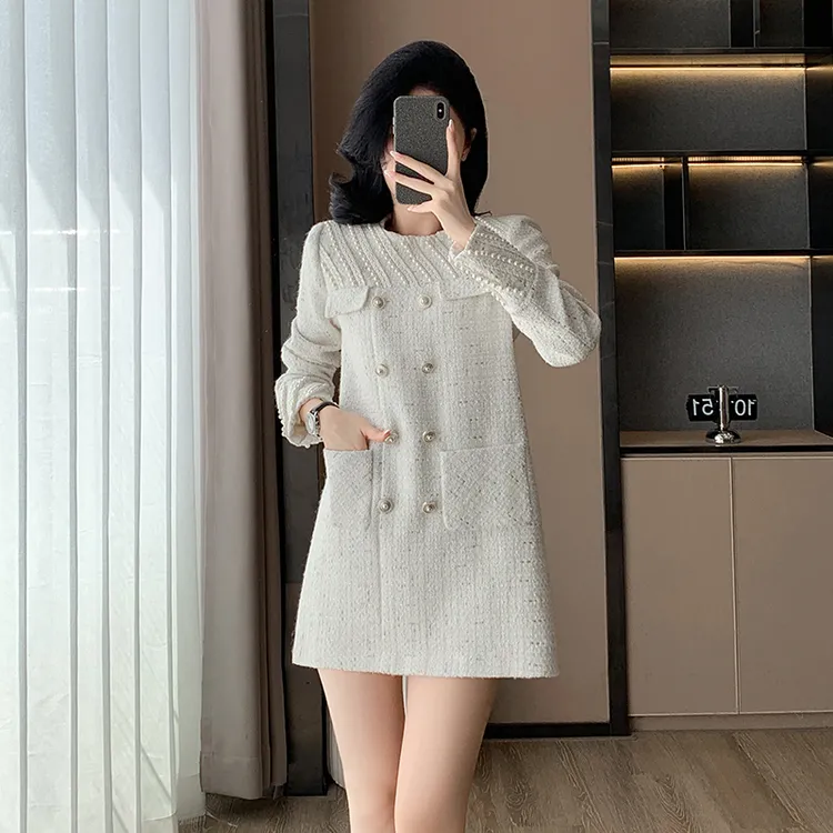 法式小香风连衣裙女装2025早春新款小个子重工名媛高级感气质裙子