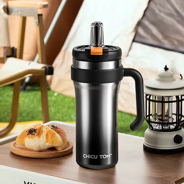 奇古堂渐变冰霸杯保冷保温杯男运动吸管杯大容量吨桶吨车载水杯子