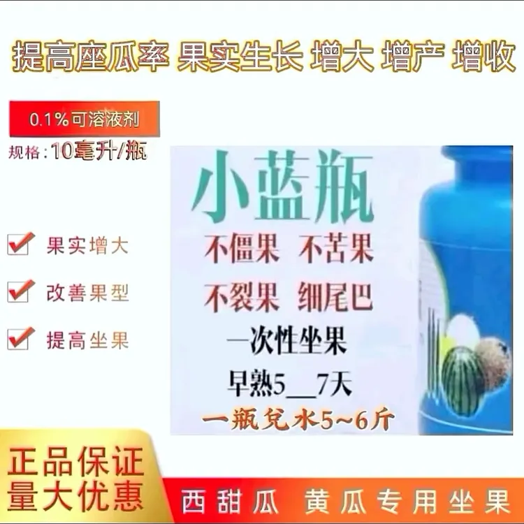 <小蓝瓶>甜瓜专用授粉座果灵（不僵果/不裂果/不苦果/细尾巴）