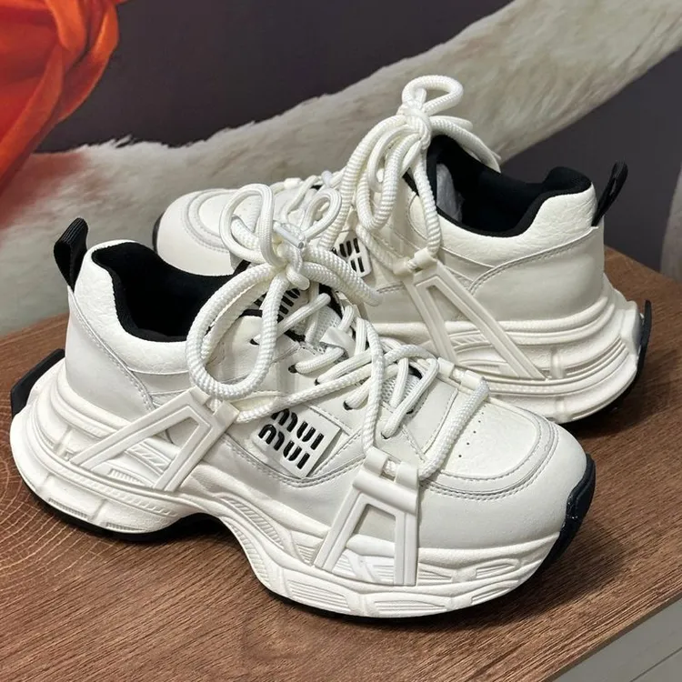 老爹鞋女2025早春新款网红百搭厚底增高显瘦跑步鞋休闲运动女鞋