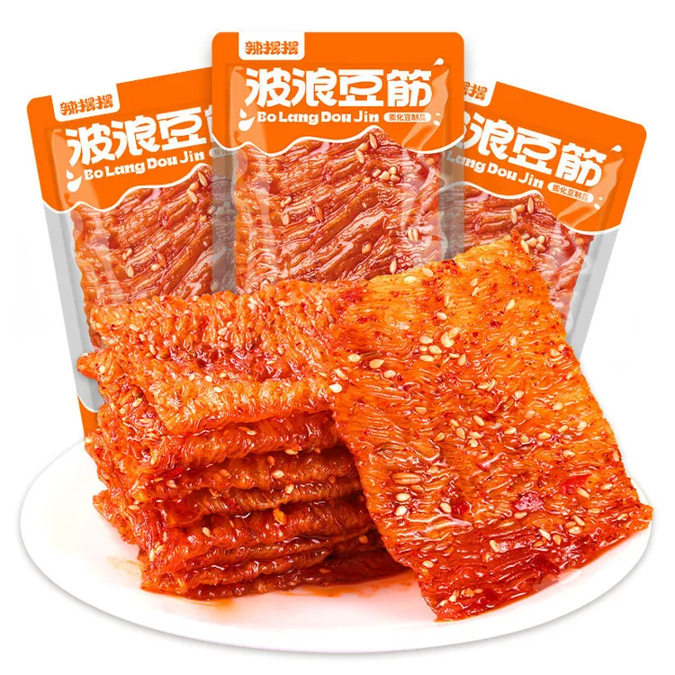 波浪豆筋大辣片辣条香辣麻辣湖南特产儿时休闲零食辣片小包装