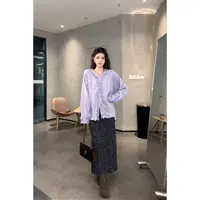 旻旻家半身裙女设计感气质百搭显瘦时髦豹纹半身裙时尚裙子50194