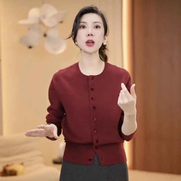 时尚洋气中年妈妈装打底毛衣女2024年秋冬新款气质百搭显瘦针织衫