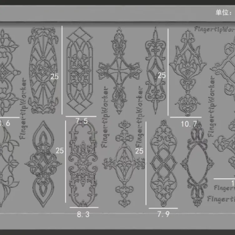 Fingertip Worker ｜小众设计新款模具链接蝴蝶兰浮雕窗花