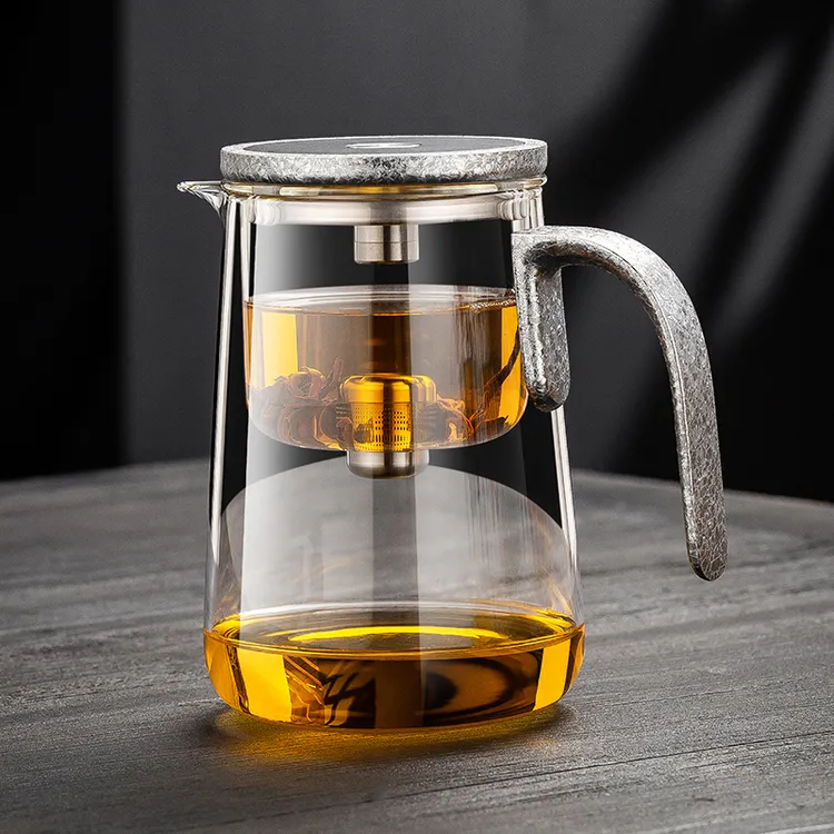 适放冰裂纹设计磁吸飘逸杯 高档家用办公 年轻懒人泡茶器实用礼物