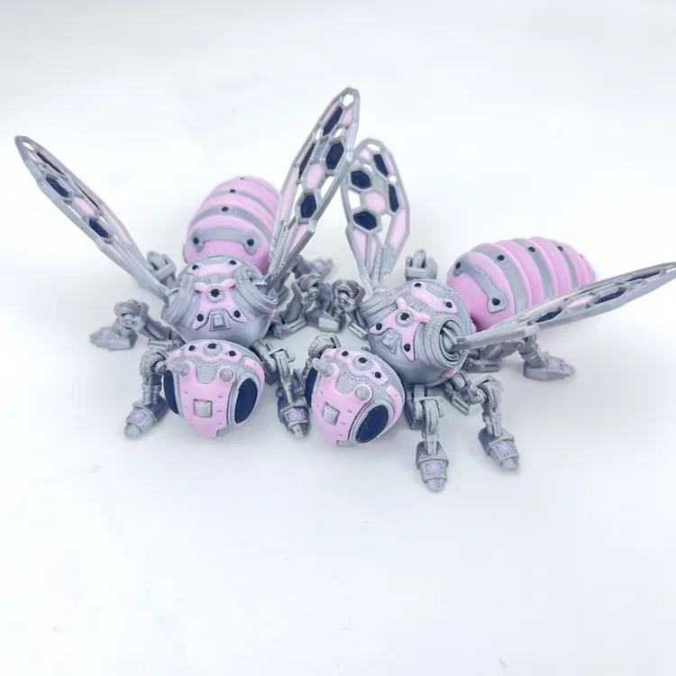 3D打印玩具机械蜜蜂霸王龙猫咪玩偶女孩玩具玩偶