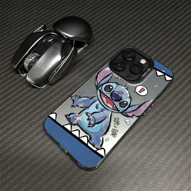 卡通史迪仔适用iPhone17手机壳16苹果保护套15pro磨砂14高级13/12