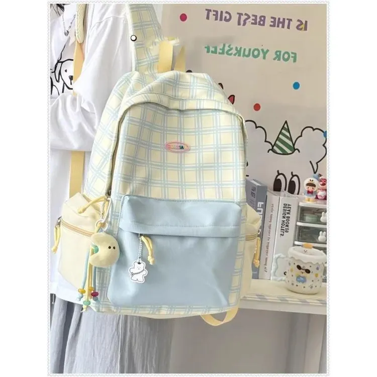 大容量学院风格子书包女学生百搭小清新初高中生双肩包旅游背包潮