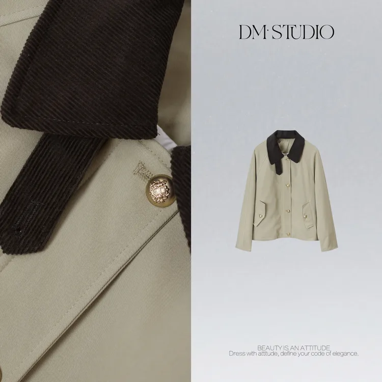 DEDM•STUDIO/冬款复古气质高级感翻领90白鸭绒外套2511WT/88109