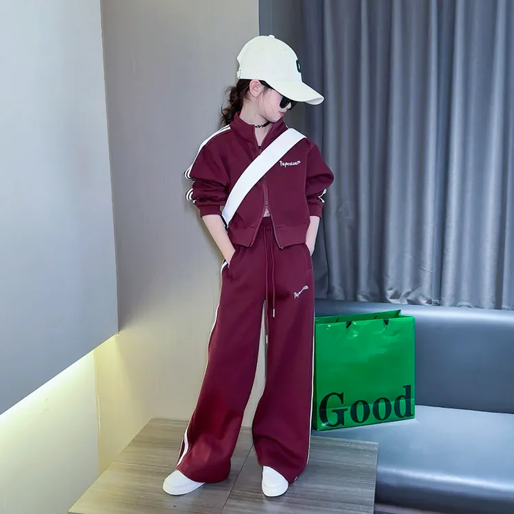 女童春季运动休闲套装2025秋装新款洋气外套裤子两件套时髦潮童装