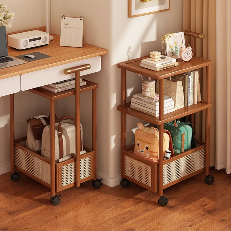 【宿舍收纳神器】书包置物架可移动小推车桌下多层滑轮储物柜省空间