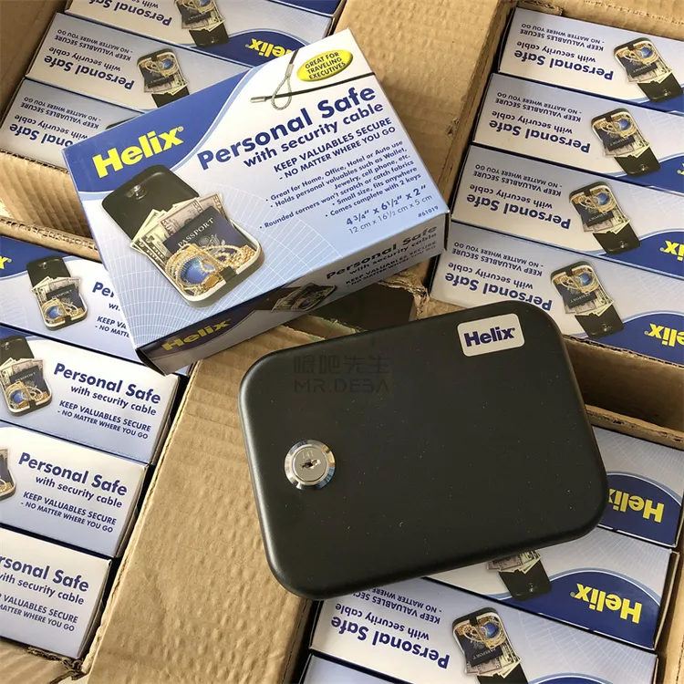 外贸款！多功能可上锁便携式随身保险箱首饰零钱铁艺收纳箱