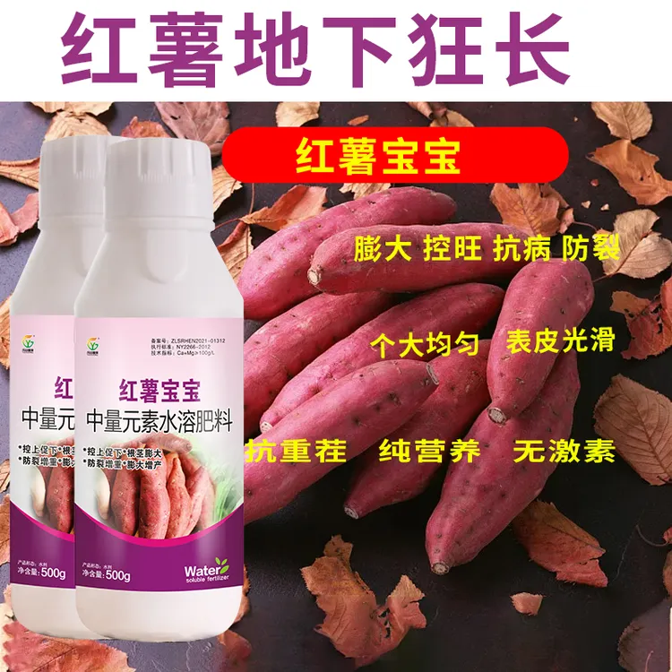 红薯宝宝控旺专用拉长拉直防裂膨大剂叶面肥