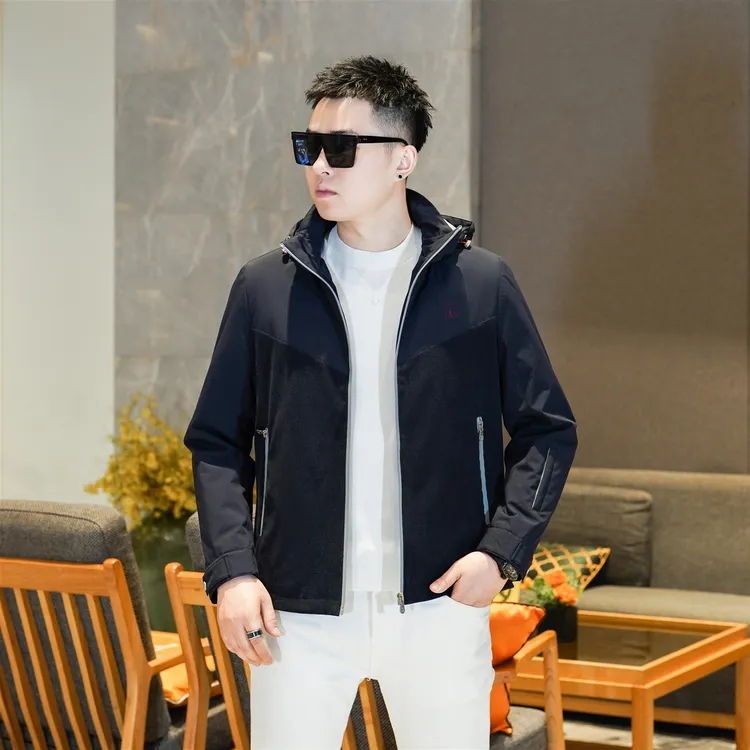 夹克棉服外套男秋冬季新款连帽帅气保暖防寒加厚棉衣外套夹克男士