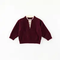 【现货】儿童毛衣春秋新款男童长袖韩版洋气拼色圆领上衣AS809