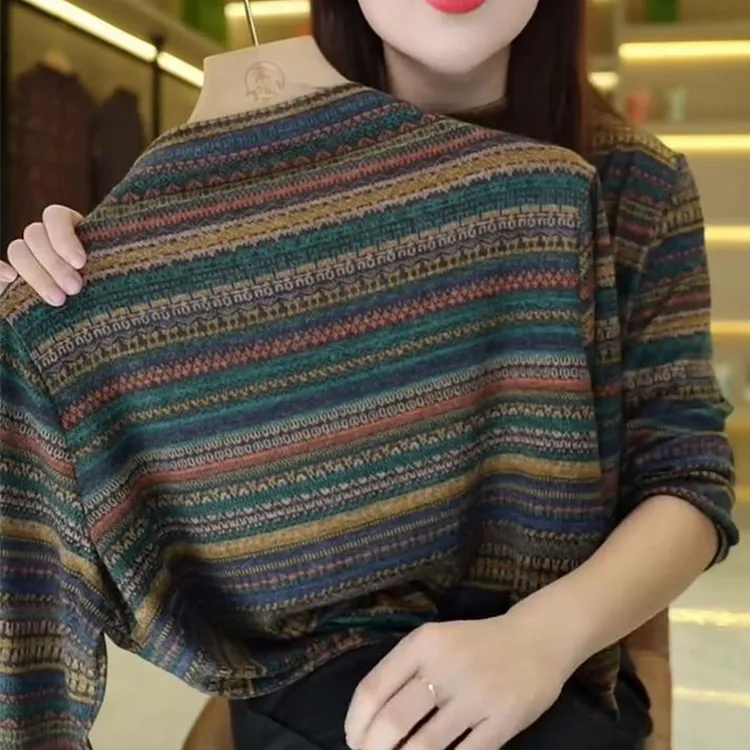 加厚爆款大码妈妈装双面澳绒自保暖气质修身显瘦长袖打底衫上衣