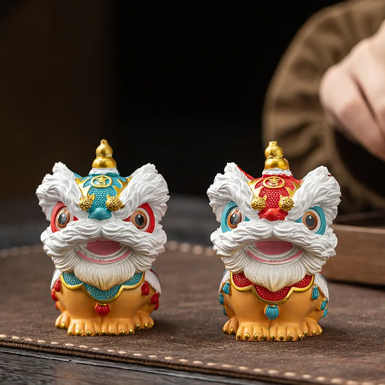 变色国潮醒狮茶宠茶道配件招财高级感茶具茶玩茶桌装饰品创意中式