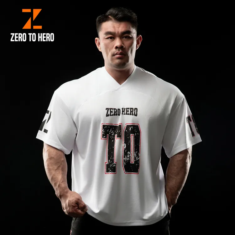 ZEROTOHERO健身短袖T0系列橄榄球服T恤男夏季运动训练宽松透气