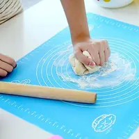 刻度防滑擀面垫加厚烘焙垫厨房硅胶垫超大硅胶和面垫揉面颜色随机