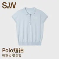 SW速惟官方正品春夏经典女款polo针织衫百搭针织透气运动短袖4326