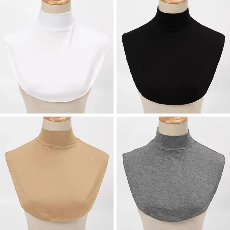 德绒半高领假领子男女通用假领夏季秋冬围脖套头护颈装饰领内搭女