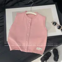 春秋装女童韩版纯色气质贴标洋气休闲百搭针织马甲SJ6163-QQQQQ