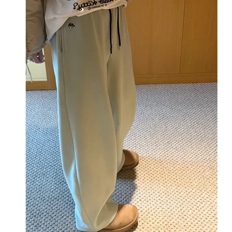 SEVENFUOO-【小标刺绣】加绒休闲裤