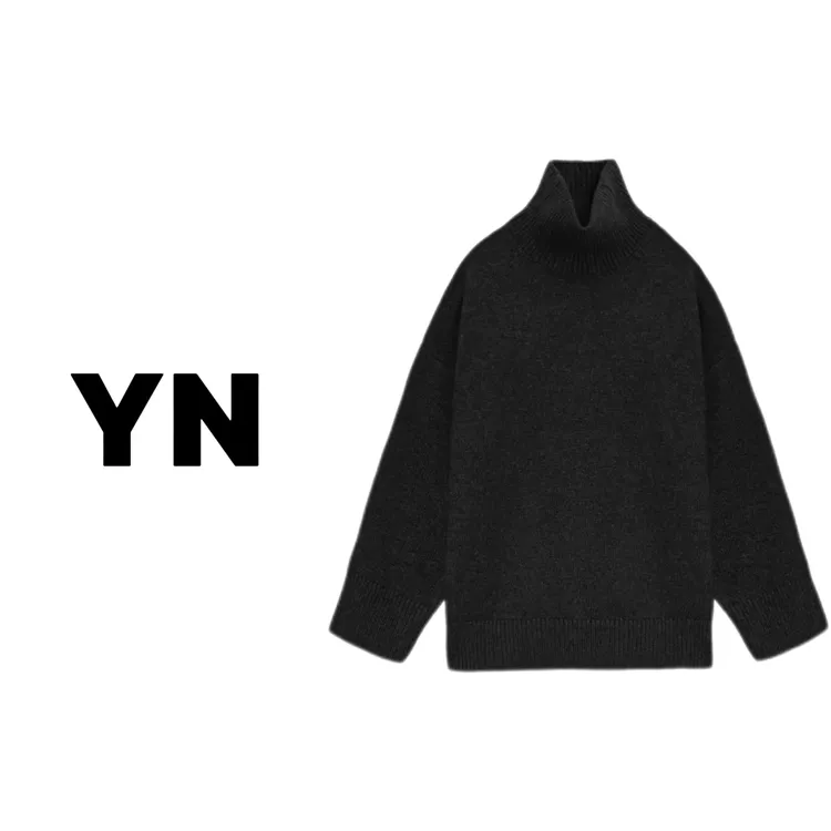 王菲同款！法式慵懒山羊绒羊毛混纺加厚高领长袖羊绒衫女