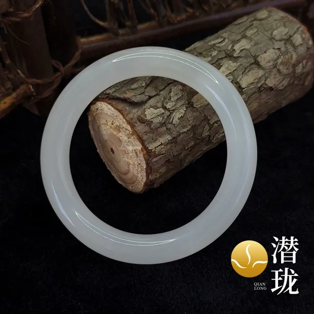 【潜珑】XY-1537春日珠宝老料冰底天山翠白冰美人条手镯