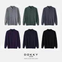 Dokky「男款-意式经典Polo衫」定织亲肤纱线.简约翻领针织衫D0133