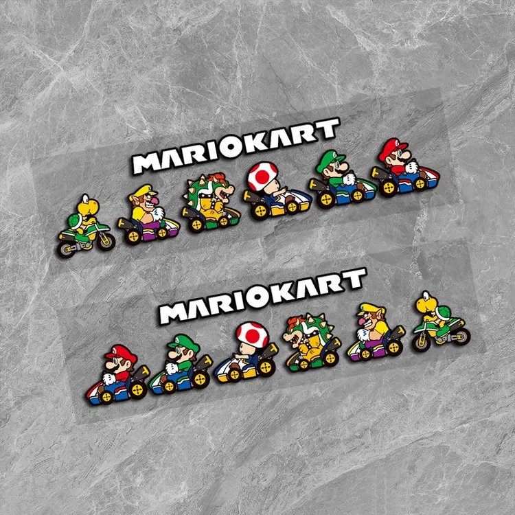 超级玛丽马里奥车贴电动车摩托车贴防水遮挡划痕头盔装饰汽车贴纸