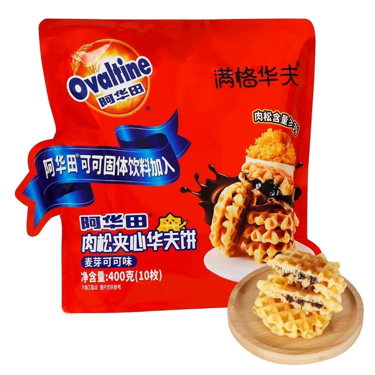 阿华田满格华夫饼肉松夹心400g