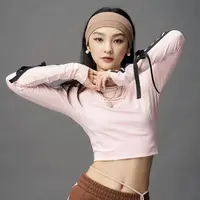 adidas/阿迪达斯DANCE LS TEE女士舞动条纹针织无领长袖T恤KG3860