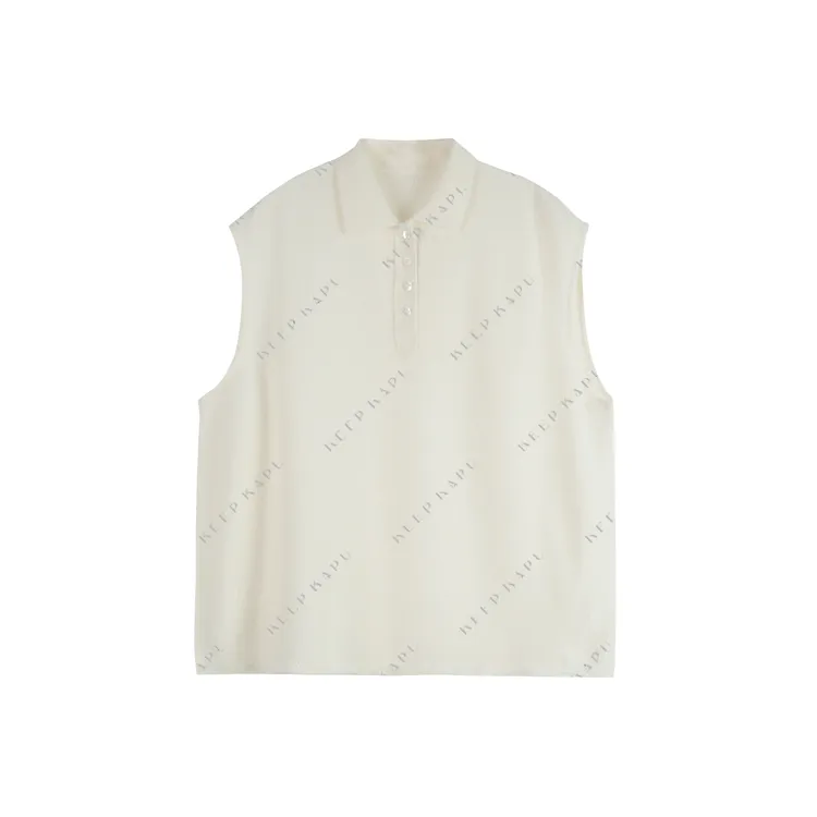 KEEP KAPU靠谱【时髦日记】莱赛尔天丝亚麻polo针织上衣KP250622