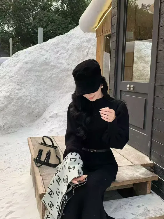 大码秋冬加厚上衣22961加绒半身裙35056两件套