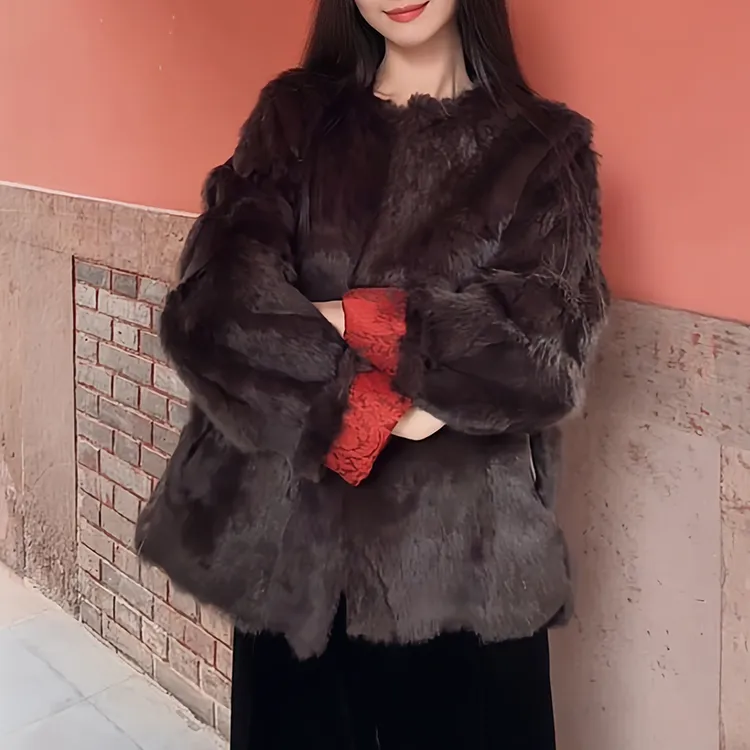 复古优雅风两面百搭外套2025冬季新款保暖又自带精致复古感棉服女