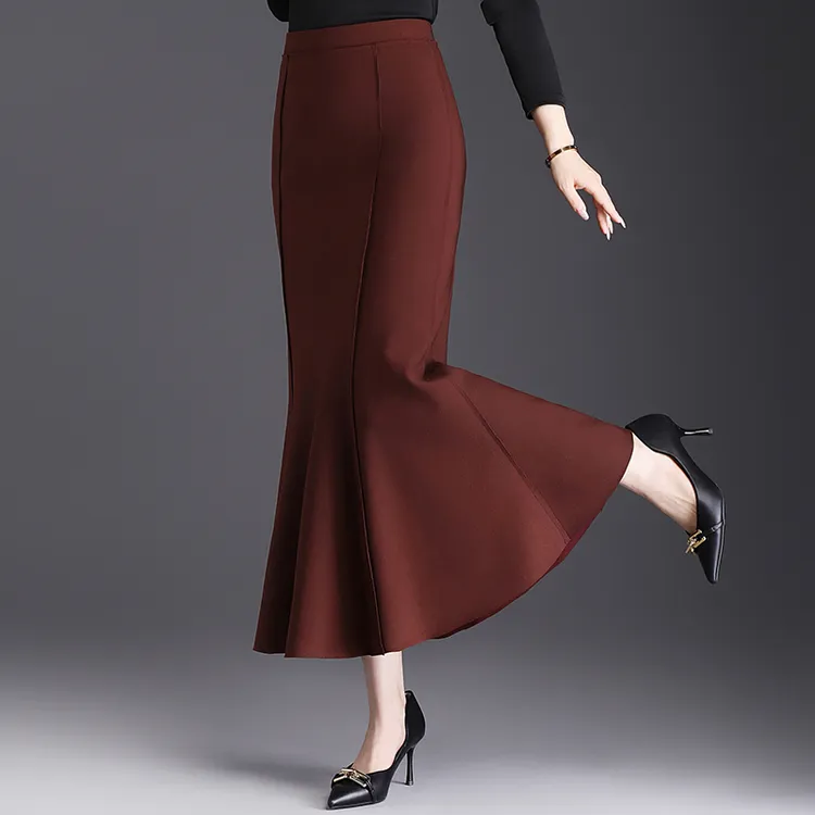 鱼尾裙女长裙2025年春秋新款垂感修身包臀裙高腰显瘦到脚踝半身裙