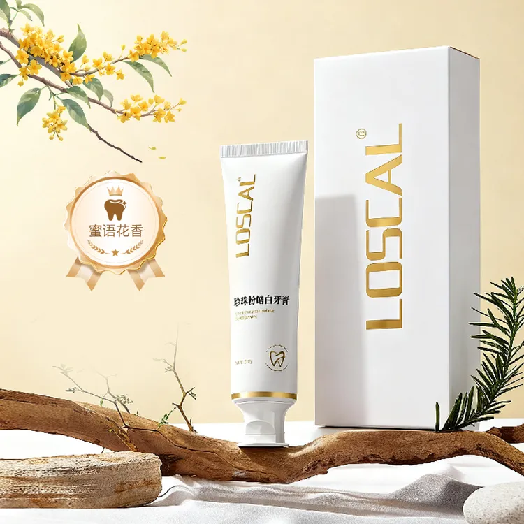 【品宣钜惠拍一发六限首购一单】LOSCAL珍珠粉皓白牙膏蜜语花香120g