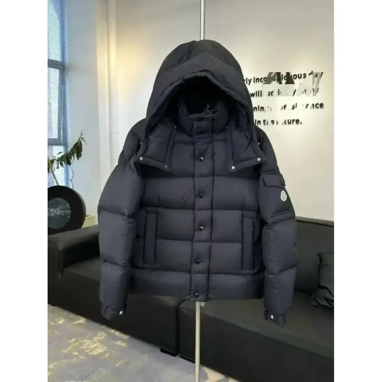 2025冬季新款欧货经典版男女款连帽雾面哑光保暖舒适羽绒服外套男