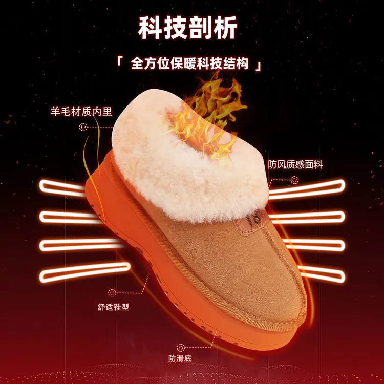 诗妮歌 | 皮毛一体绒雪地靴“冻不透”巨暖巨舒服加厚通勤出行