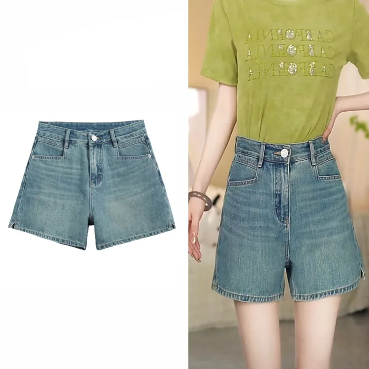 KK欧版 · 超薄四分裤 · 超高腰A字版薄料超软牛仔短裤百搭1906