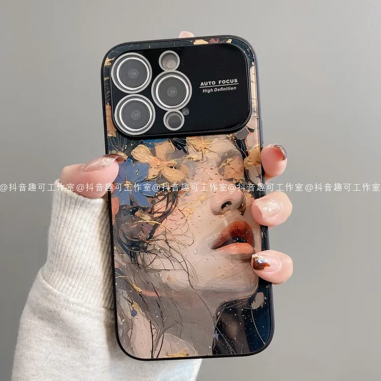 大视窗玻璃适用iPhone17promax苹果16手机壳15/14/13/12/11女孩潮